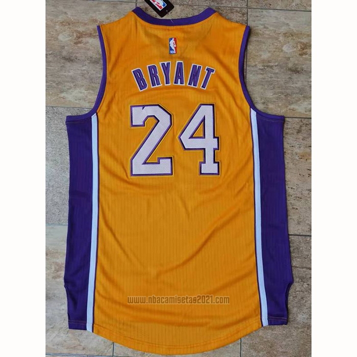 Camiseta Los Angeles Lakers Kobe Bryant #24 Amarillo